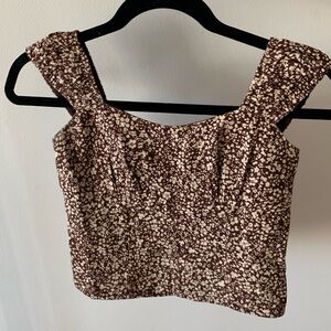Abercrombie Brown Floral Top